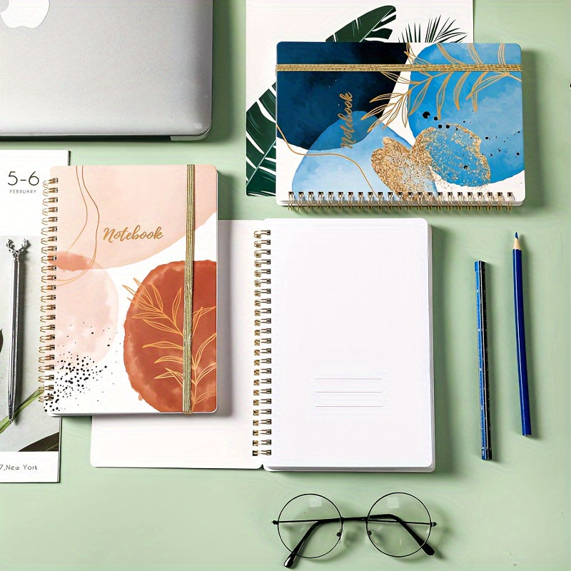 3-Pack A5 Hardcover Spiral Notebooks for Women with Pockets, Lined College Ruled Journals, Office & Personal Use