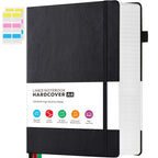 A4 Notebooks College Ruled, A4 (8.5 x 11) Large Notebook Journal with 100GSM Lined Paper, Hardcover Leather Journaling Notebooks for Women & Men, 320 Pages, Big Notebook for School Work