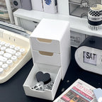 Chic 3-Tier Desktop Organizer With Drawers - Perfect For Office Supplies, Jewelry & Cosmetics Storage Office Desk Accessories Desk Accessories Office