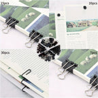 vedett Office Desk Organizer with 6 Compartments + Pen Holder/72 Accessories, Desk Accessories Organizers for Office, Home, School (Black)