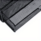 vedett Office Desk Organizer with 6 Compartments + Pen Holder/72 Accessories, Desk Accessories Organizers for Office, Home, School (Black)