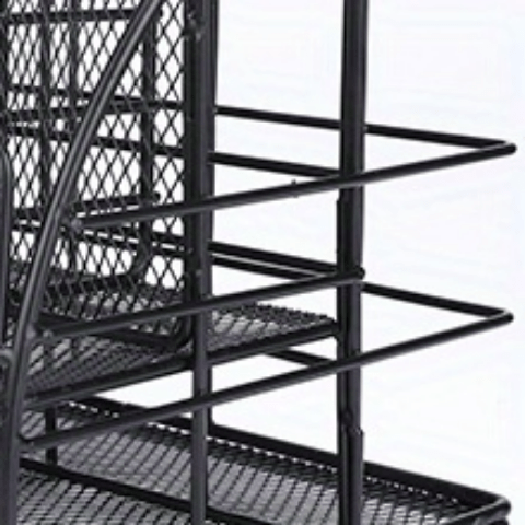 vedett Office Desk Organizer with 6 Compartments + Pen Holder/72 Accessories, Desk Accessories Organizers for Office, Home, School (Black)