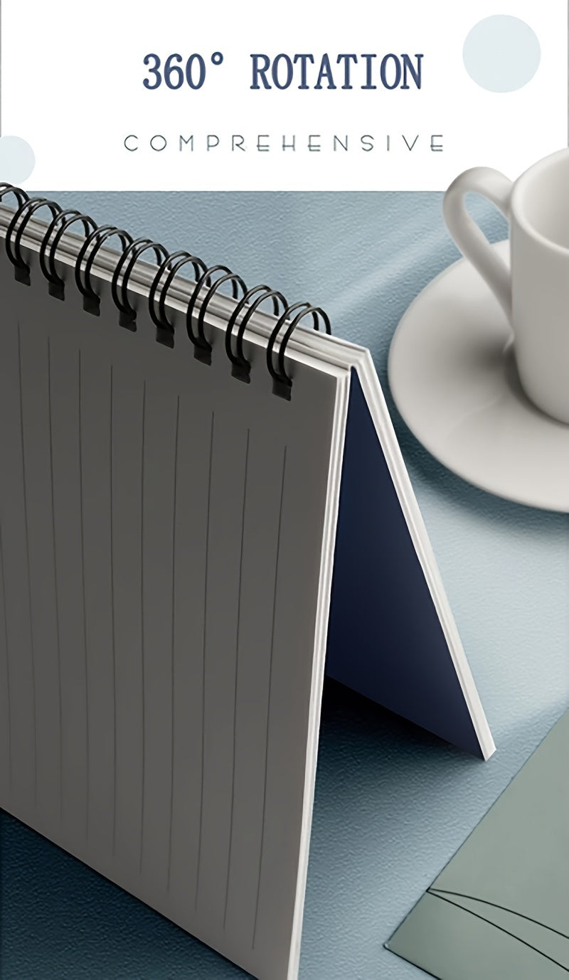 4-Piece A5 Spiral Notebooks In Gradient Blue Series - Perfect For Students & Office Use