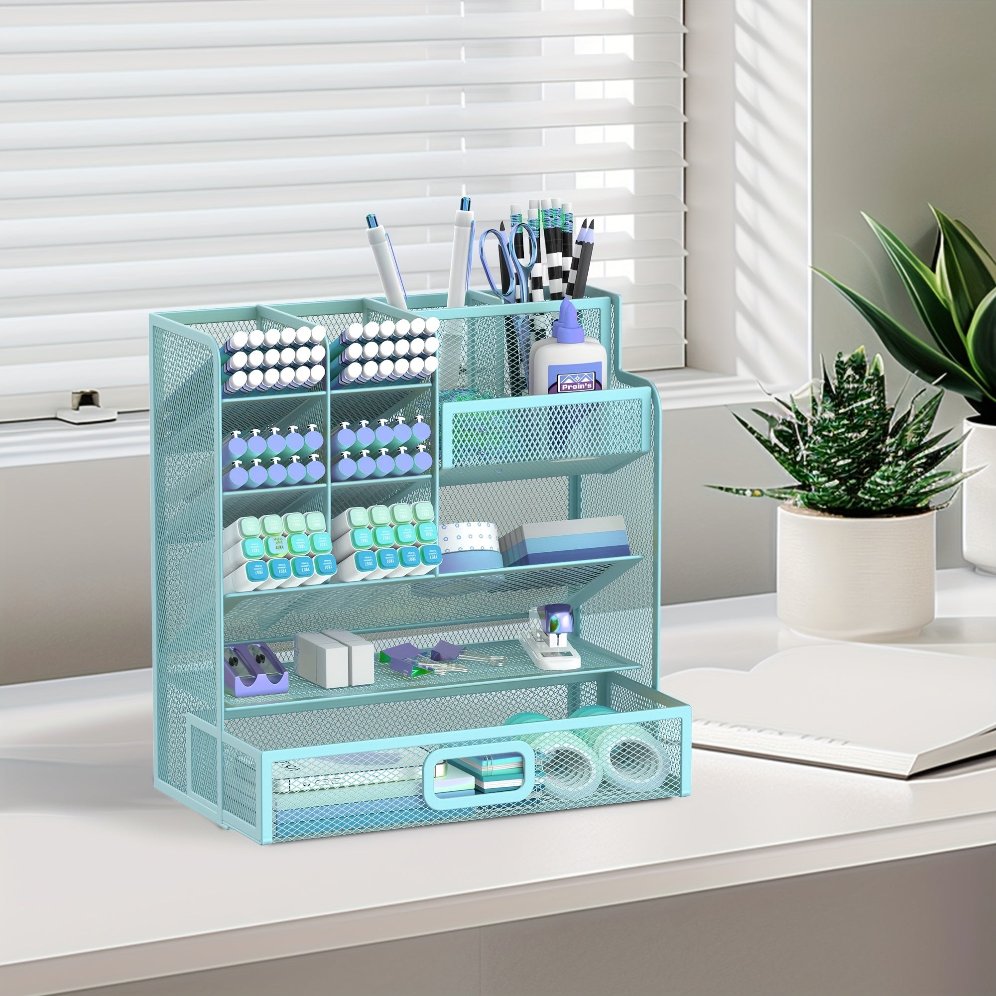 RITOLLO 1pc Desktop Storage Rack, Multifunctional Stationery Organizer, Office Supplies Storage Rack, Desk Accessories, Bedroom Accessories, Home Decor, Home Organization and Tidying