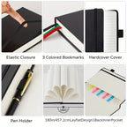 A4 Notebooks College Ruled, A4 (8.5 x 11) Large Notebook Journal with 100GSM Lined Paper, Hardcover Leather Journaling Notebooks for Women & Men, 320 Pages, Big Notebook for School Work