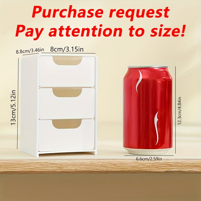 Chic 3-Tier Desktop Organizer With Drawers - Perfect For Office Supplies, Jewelry & Cosmetics Storage Office Desk Accessories Desk Accessories Office