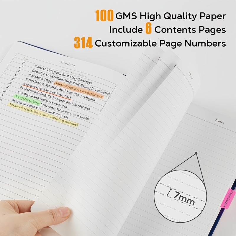 A4 Notebooks College Ruled, A4 (8.5 x 11) Large Notebook Journal with 100GSM Lined Paper, Hardcover Leather Journaling Notebooks for Women & Men, 320 Pages, Big Notebook for School Work