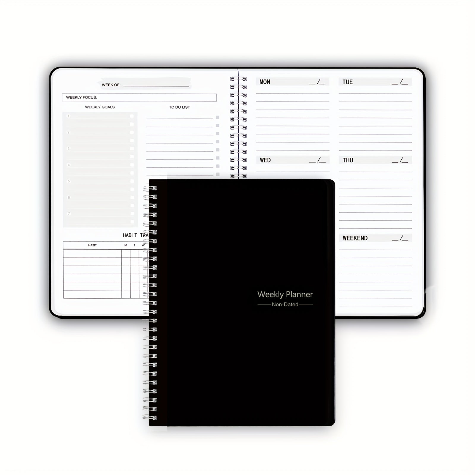 Weekly Planner Notebook Diary Weekly Planner Goal Habit Schedules Journal Notebooks For School Stationery Office, School Supplies