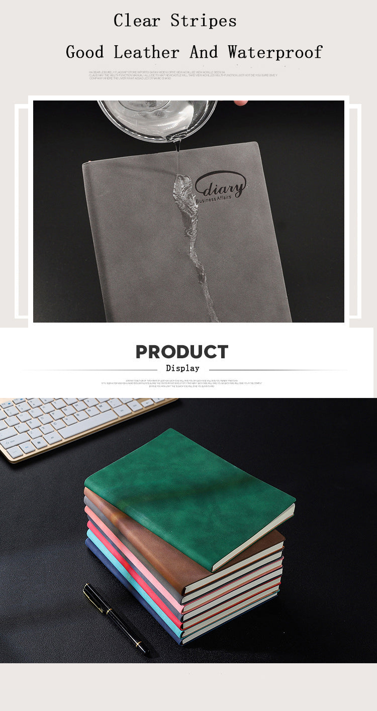 A5 Notebook Business Notebook, Soft Faux Leather Notepad 200 Pages A5 Thickening, Notebook For Office Home School Business Journal Notebooks Note Book