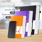 A4 Notebooks College Ruled, A4 (8.5 x 11) Large Notebook Journal with 100GSM Lined Paper, Hardcover Leather Journaling Notebooks for Women & Men, 320 Pages, Big Notebook for School Work