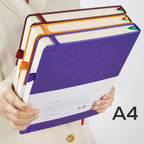 A4 Notebooks College Ruled, A4 (8.5 x 11) Large Notebook Journal with 100GSM Lined Paper, Hardcover Leather Journaling Notebooks for Women & Men, 320 Pages, Big Notebook for School Work