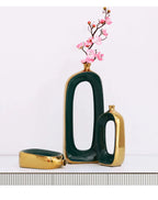 Classic Ceramic Vase Home Decor Art Crafts Decoration Contracted Porcelain Flower Pot Creative Desktop Figurines