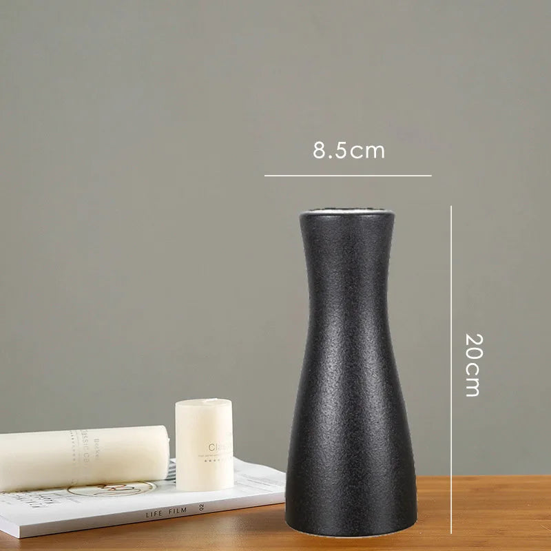 Modern White Ceramic Vases Chinese Style Simple Designed Pottery And Porcelain Vases For Artificial Flowers Decorative Figurines