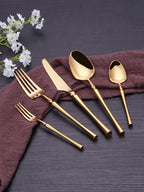 Cutlery Set Mirror Golden Kitchen Accessories Stainless Steel Tableware Dish Dinnerware Knife Fork Spoon Utensils Sets For Home