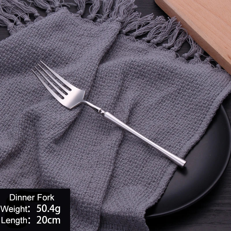 Cutlery Set Mirror Golden Kitchen Accessories Stainless Steel Tableware Dish Dinnerware Knife Fork Spoon Utensils Sets For Home