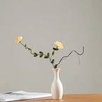 Modern White Ceramic Vases Chinese Style Simple Designed Pottery And Porcelain Vases For Artificial Flowers Decorative Figurines