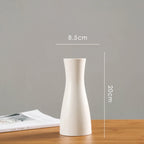 Modern White Ceramic Vases Chinese Style Simple Designed Pottery And Porcelain Vases For Artificial Flowers Decorative Figurines