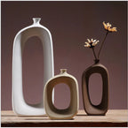 Classic Ceramic Vase Home Decor Art Crafts Decoration Contracted Porcelain Flower Pot Creative Desktop Figurines