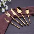 Cutlery Set Mirror Golden Kitchen Accessories Stainless Steel Tableware Dish Dinnerware Knife Fork Spoon Utensils Sets For Home