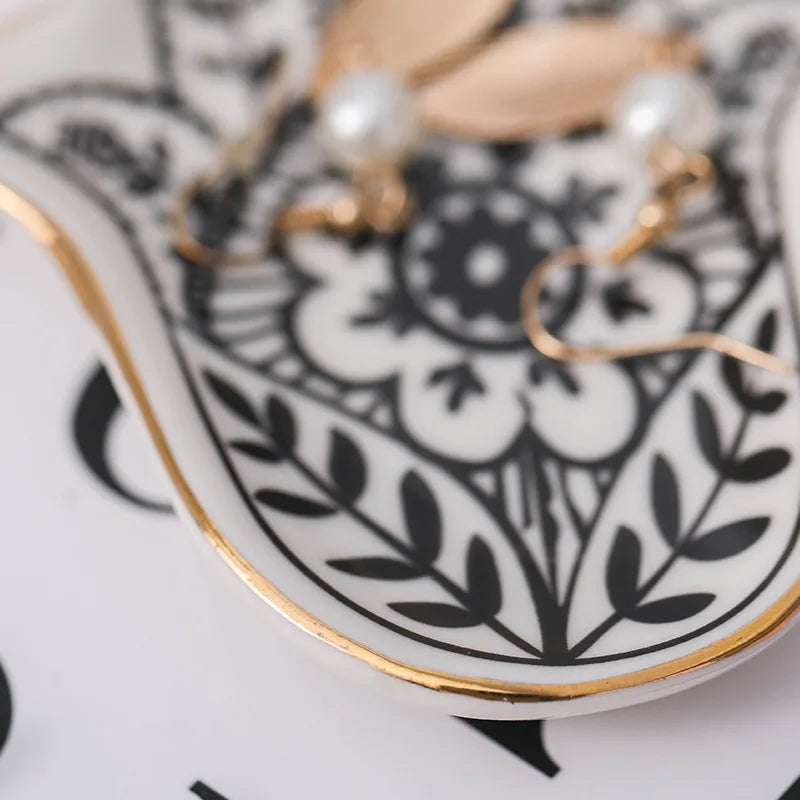 Ceramic Hand Trinket Dish, Small Jewelry Tray, Decorative Plate, Hamsa Hand, Crafts Decoration, Europe