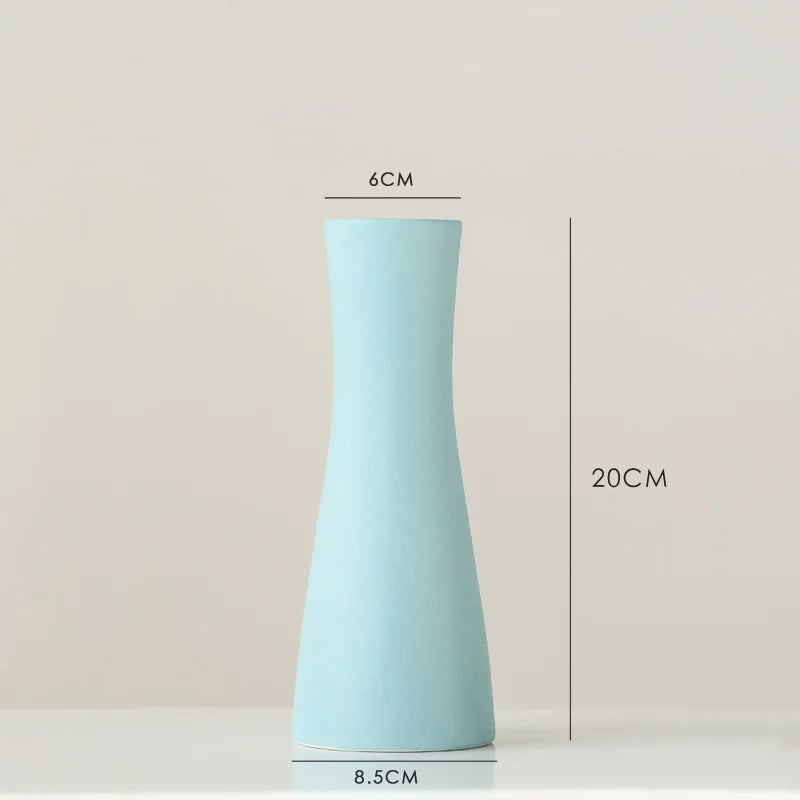 Modern White Ceramic Vases Chinese Style Simple Designed Pottery And Porcelain Vases For Artificial Flowers Decorative Figurines