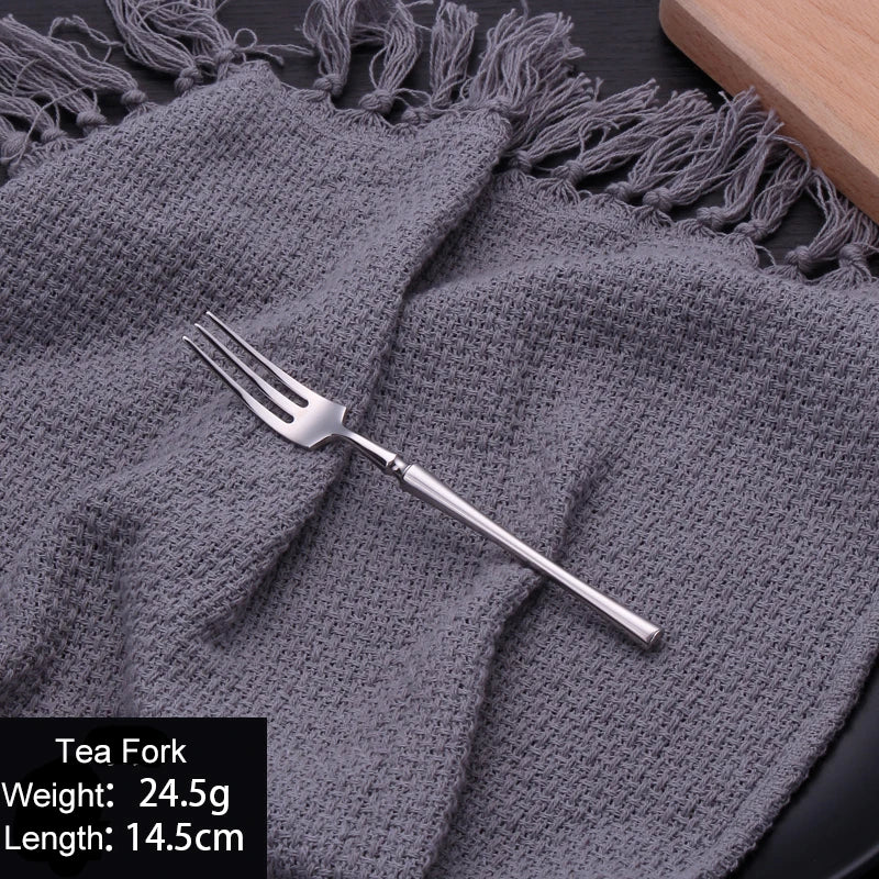 Cutlery Set Mirror Golden Kitchen Accessories Stainless Steel Tableware Dish Dinnerware Knife Fork Spoon Utensils Sets For Home