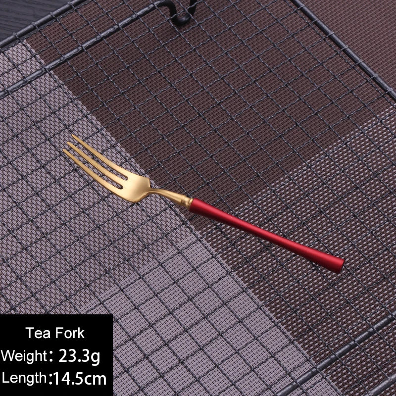 Cutlery Set Mirror Golden Kitchen Accessories Stainless Steel Tableware Dish Dinnerware Knife Fork Spoon Utensils Sets For Home