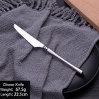 Cutlery Set Mirror Golden Kitchen Accessories Stainless Steel Tableware Dish Dinnerware Knife Fork Spoon Utensils Sets For Home