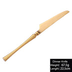 Cutlery Set Mirror Golden Kitchen Accessories Stainless Steel Tableware Dish Dinnerware Knife Fork Spoon Utensils Sets For Home