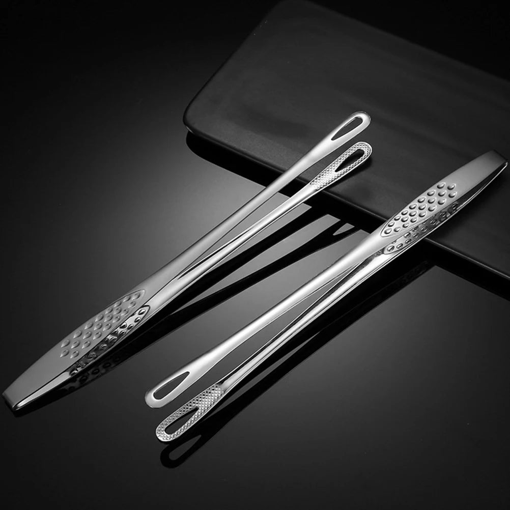 Kitchen Utensils Food Tongs Anti Heat Cooking Tool Buffet Bread Clip Pastry Clamp Barbecue Kitchen Tongs 2pcs Stainless Steel