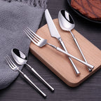 Cutlery Set Mirror Golden Kitchen Accessories Stainless Steel Tableware Dish Dinnerware Knife Fork Spoon Utensils Sets For Home