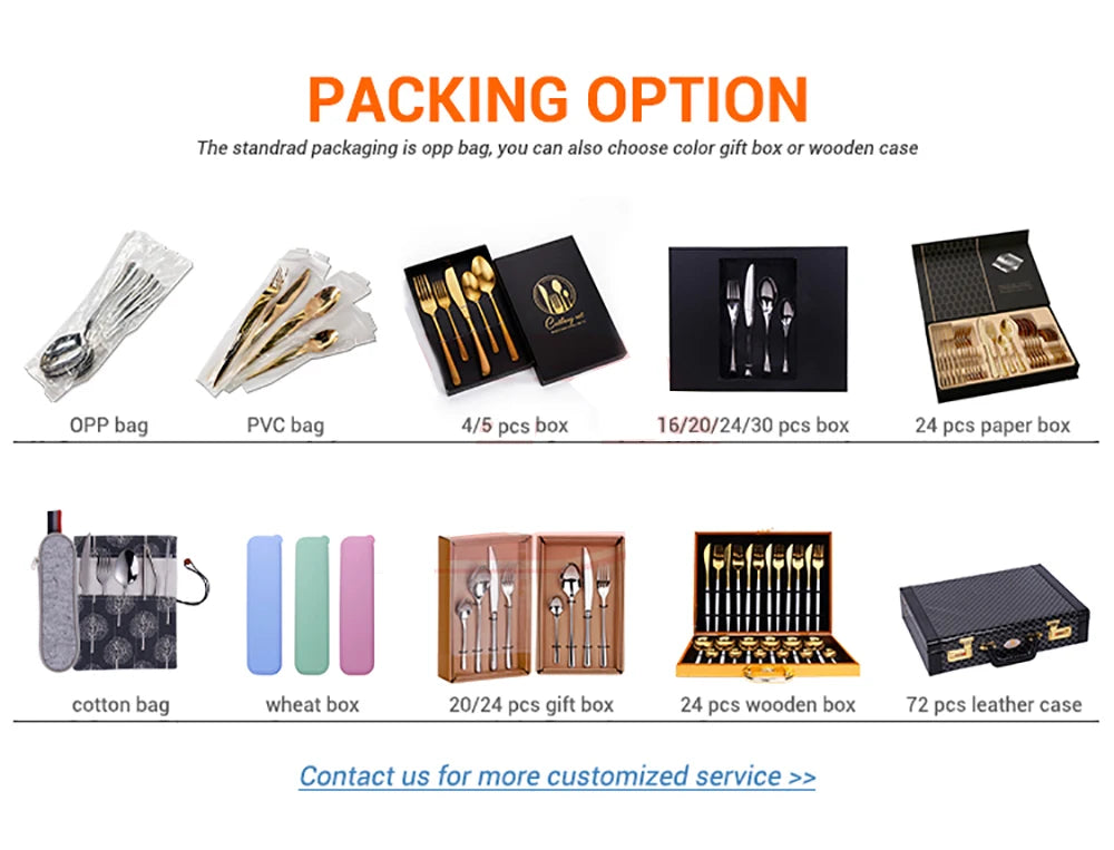 Cutlery Set Mirror Golden Kitchen Accessories Stainless Steel Tableware Dish Dinnerware Knife Fork Spoon Utensils Sets For Home