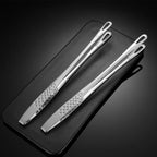 Kitchen Utensils Food Tongs Anti Heat Cooking Tool Buffet Bread Clip Pastry Clamp Barbecue Kitchen Tongs 2pcs Stainless Steel