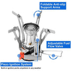 Camping Cooker Set Cookware Kit Outdoor Pot Pan Stove Kettle Cups Tableware Tourist Dishes Nature Hike Equipment