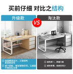 Contemporary Office Study Desk, Contemporary Computer Desk Writing Desk PC Desk Work Desk with 3-Drawers and Metal Legs