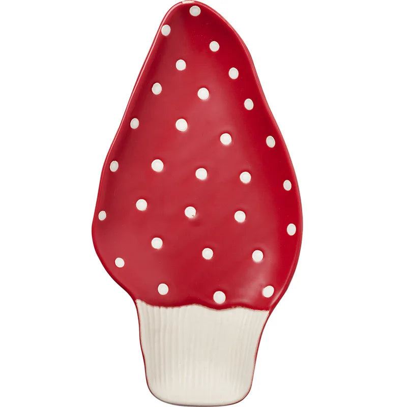 Red Mushroom ceramic Coffee Mug Dinner Plates Noodle Bowls Salad Bowls Teapot Cakepan Afternoon Tea Party Gift for Girl