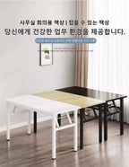 Simple Folding Desk, Desk, Home Dining Table, Rectangular Office Desk, Computer Desk, Student Learning Desk, Training Desk