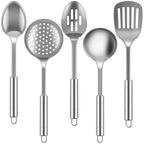 5Pcs Kitchen Cooking Utensils Set Durable Stainless Steel Cooking Tools Washable Spoons Spatula Utensils Kitchen Gadgets Tools