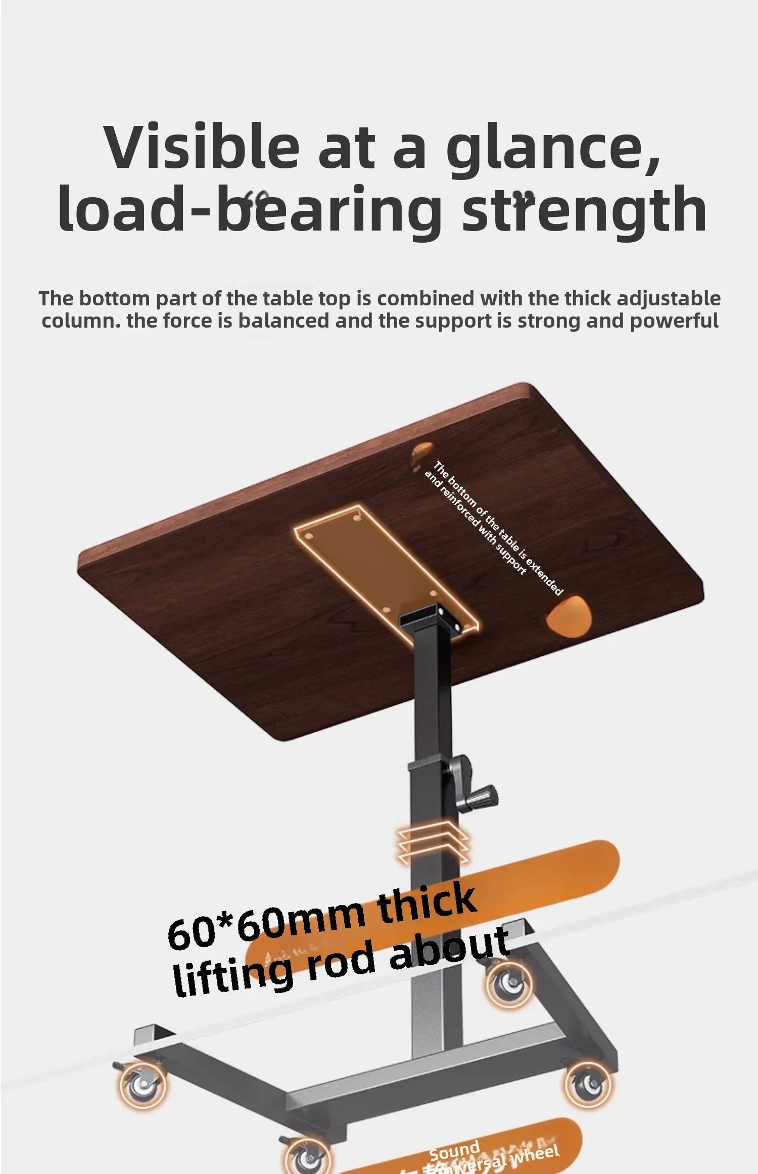 Height Adjustable Computer Desk Mobile Small Desk for Live Streaming Home Study Office Desk Standing Workstation desks