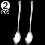 Korean Stainless Steel Cutlery Set Kitchen Long Handle Spoon and Fork Tableware Dessert Coffee Teaspoon Soup Spoons Utensils