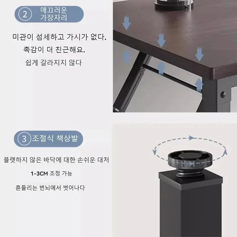 Simple Folding Desk, Desk, Home Dining Table, Rectangular Office Desk, Computer Desk, Student Learning Desk, Training Desk