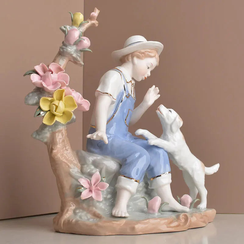 Modern minimalist European home decor character decorations living room wine cabinet decorations ceramic handicraftsjavascript: