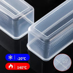 4-pack Rectangular Food Storage Containers, Reusable Refrigerator Storage Boxes, Stackable Durable Sealed Freezer Containers