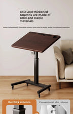 Height Adjustable Computer Desk Mobile Small Desk for Live Streaming Home Study Office Desk Standing Workstation desks