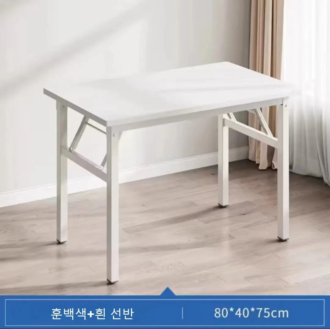Simple Folding Desk, Desk, Home Dining Table, Rectangular Office Desk, Computer Desk, Student Learning Desk, Training Desk