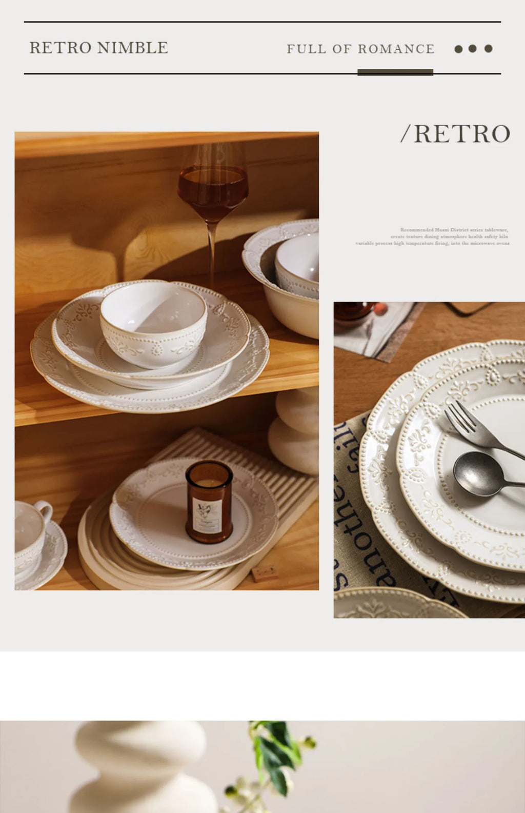 Baroque Vintage Ceramic Dinner Plates Western Food Dishes and Plates Sets European Modern Kiln Change Carving  Tableware Home