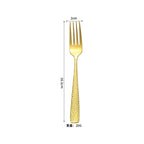 Gold Plated Stainless Steel Cutlery Sets Hotel Decorative Tableware Knife Fork Spoon Tespoon Hammered Utensils for Kitchen