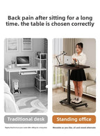 Height Adjustable Computer Desk Mobile Small Desk for Live Streaming Home Study Office Desk Standing Workstation desks
