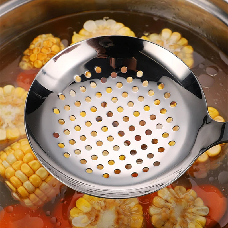 Kitchen Wooden Handle Wok Spatula Cooking Utensils Stainless Steel Frying Shovel Colander Soup Rice Spoon Kitchenware Tools