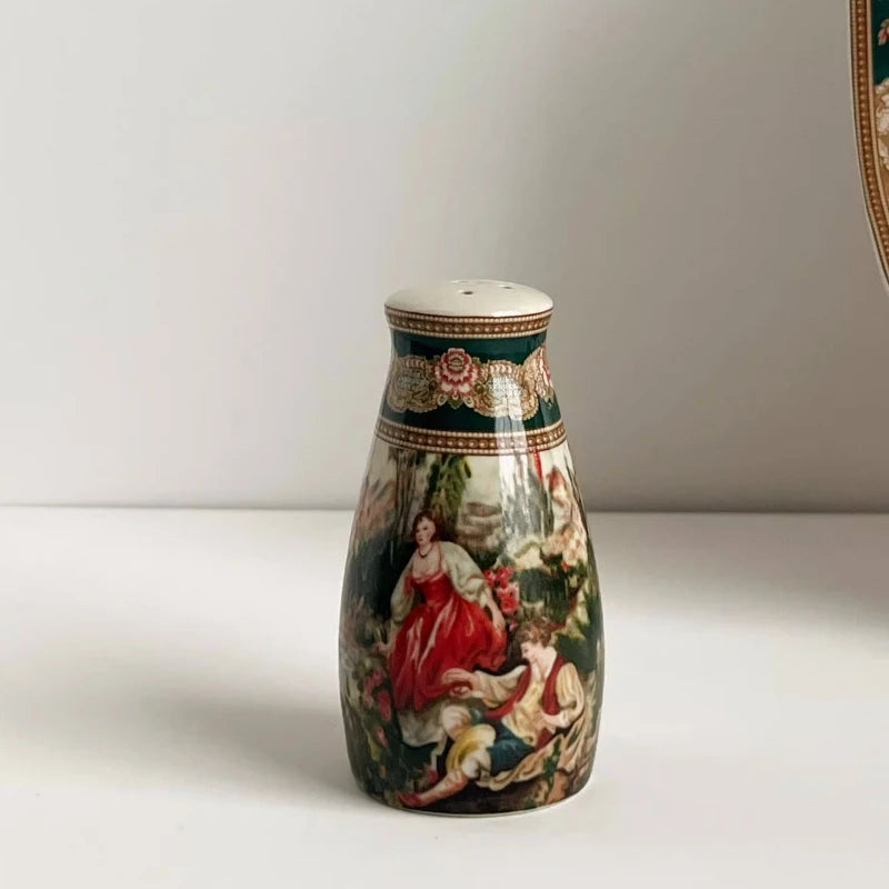 European Famous Painting Series Tableware Set Ceramic Material Underglaze Color Craftsmanship Handmade Painting